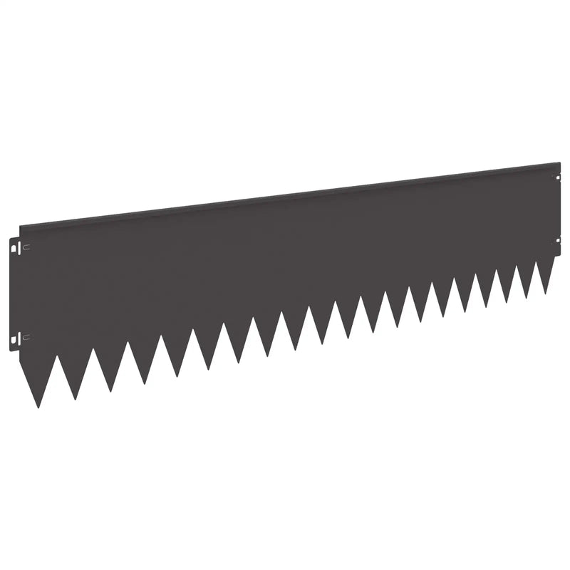 Lawn Edging 10 pcs 103 x 25 cm Steel Black