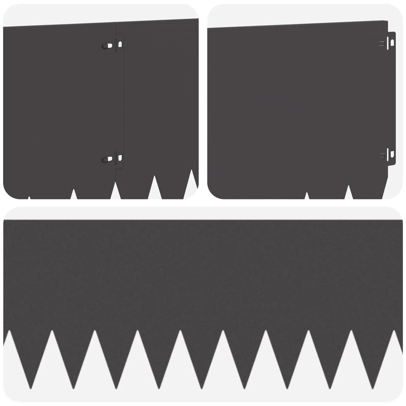Lawn Edging 20 pcs 103 x 30 cm Steel Black