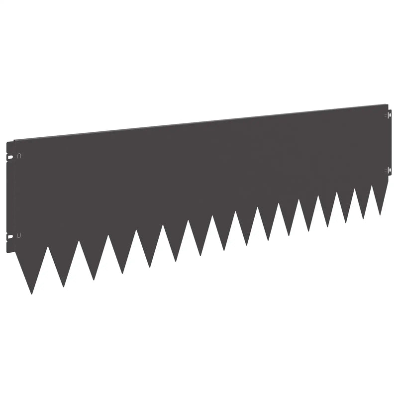 Lawn Edging 20 pcs 103 x 30 cm Steel Black