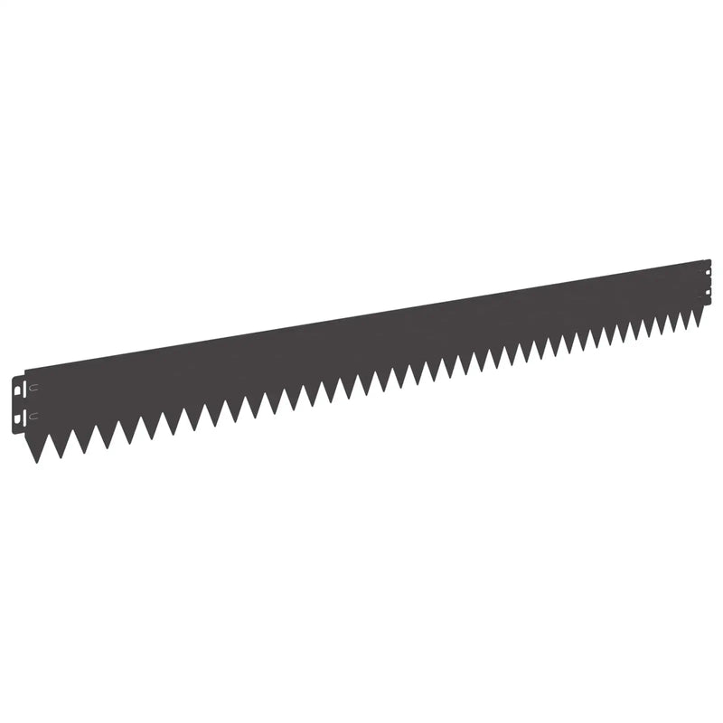 Lawn Edging 20 pcs 103 x 10 cm Steel Black