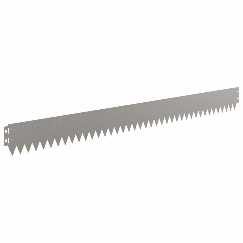 Lawn Edging 10 pcs 103 x 10 cm Steel Rusty