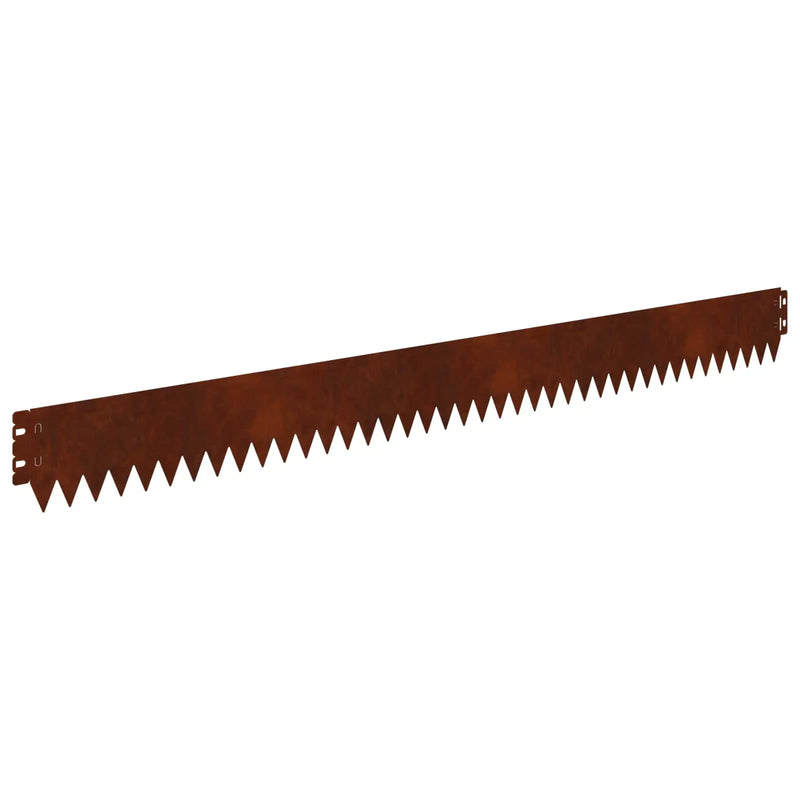 Lawn Edging 20 pcs 103 x 10 cm Steel Rusty