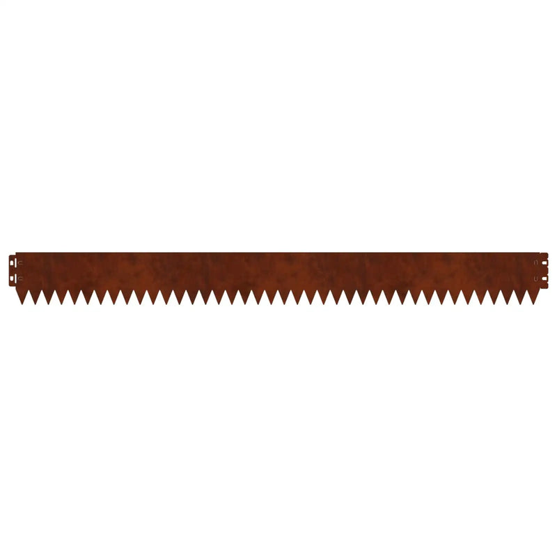 Lawn Edging 20 pcs 103 x 10 cm Steel Rusty