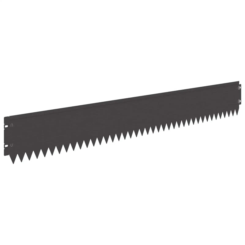Lawn Edging 10 pcs 103 x 15 cm Steel Black