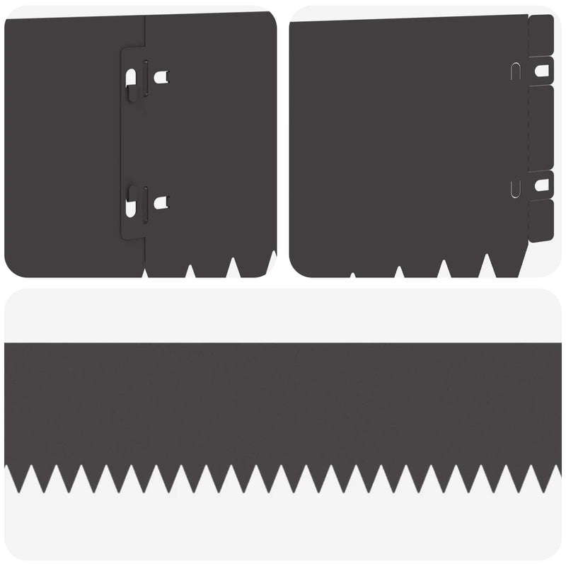 Lawn Edging 20 pcs 103 x 15 cm Steel Black