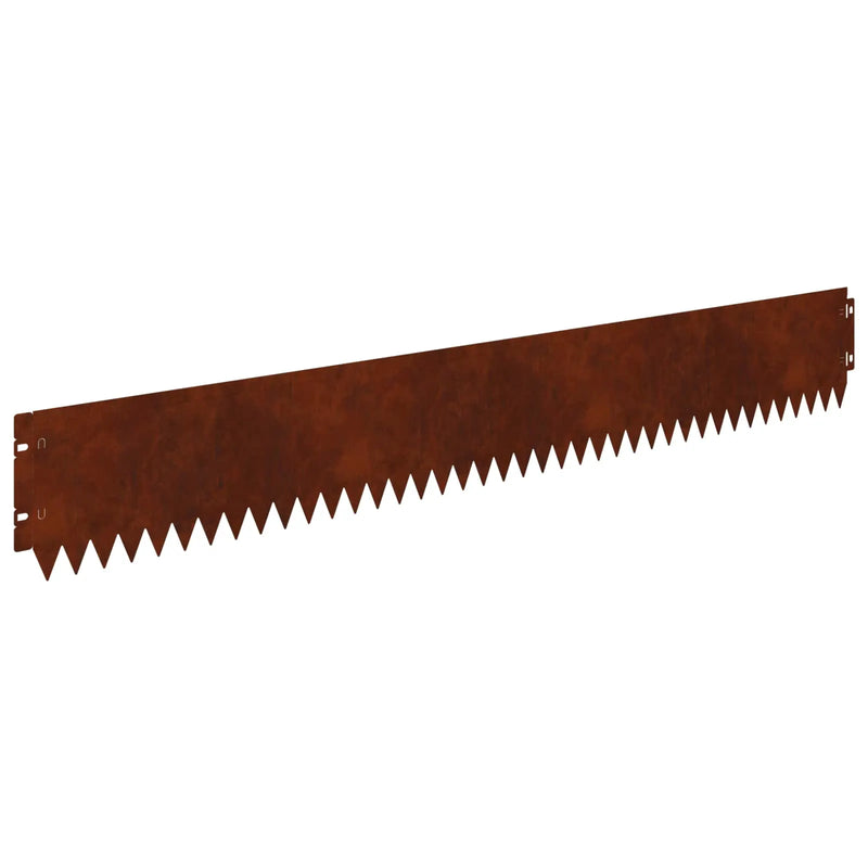 Lawn Edging 20 pcs 103 x 15 cm Steel Rusty