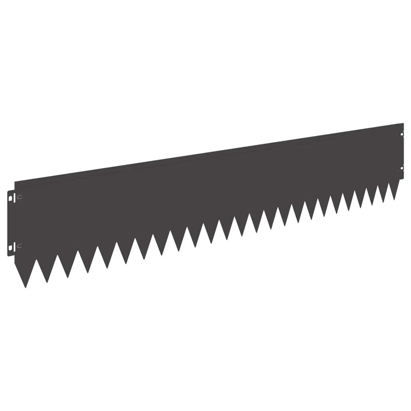 Lawn Edging 10 pcs 103 x 20 cm Steel Black