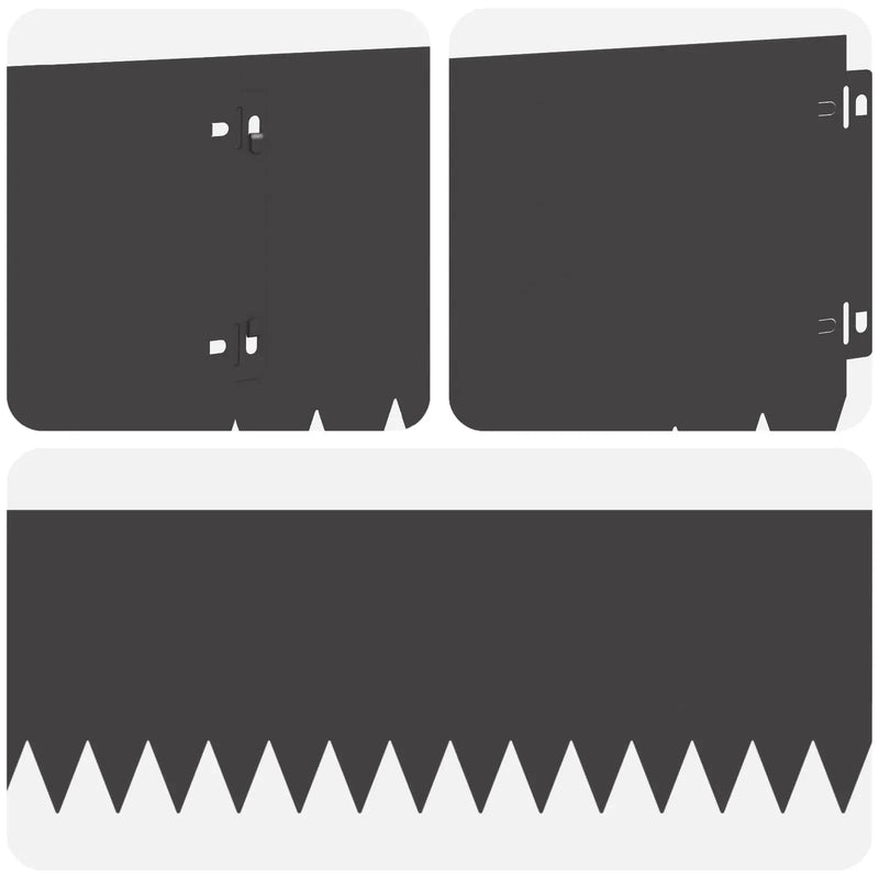 Lawn Edging 20 pcs 103 x 20 cm Steel Black