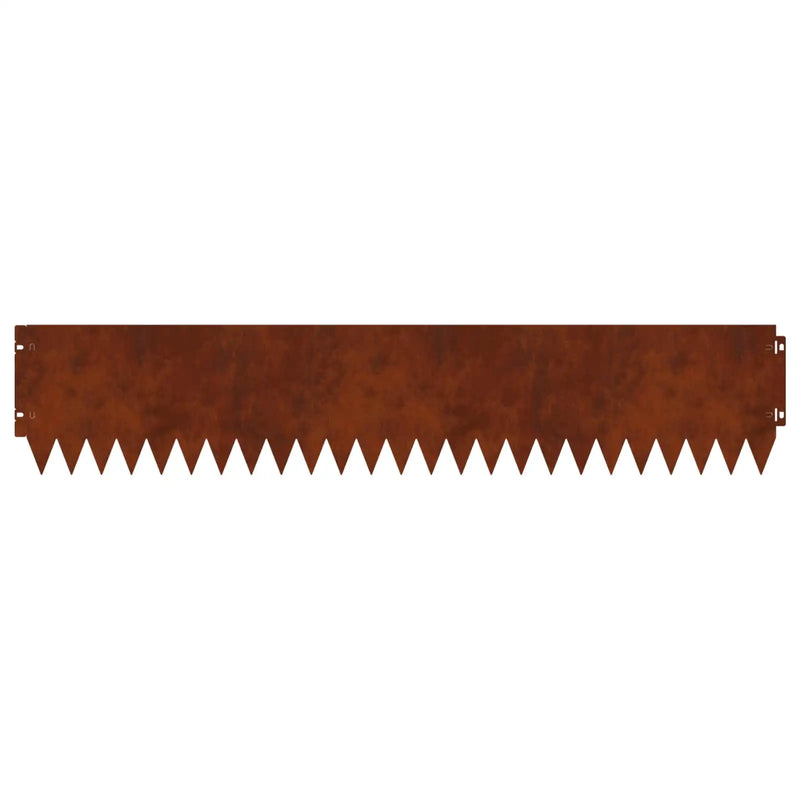 Lawn Edging 20 pcs 103 x 20 cm Steel Rusty
