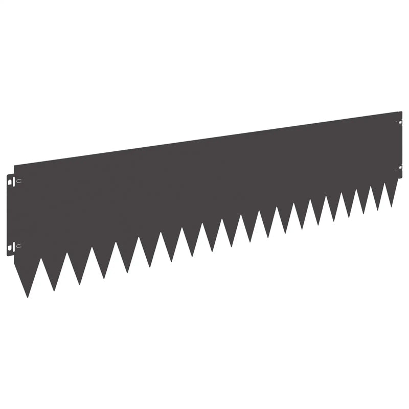 Lawn Edging 10 pcs 103 x 25 cm Steel Black
