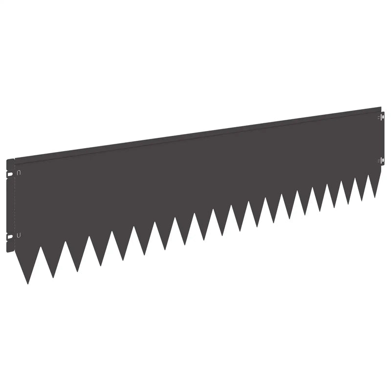 Lawn Edging 20 pcs 103 x 25 cm Steel Black