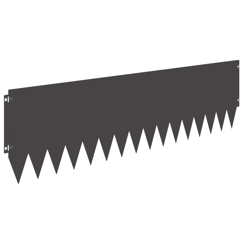 Lawn Edging 10 pcs 103 x 30 cm Steel Black