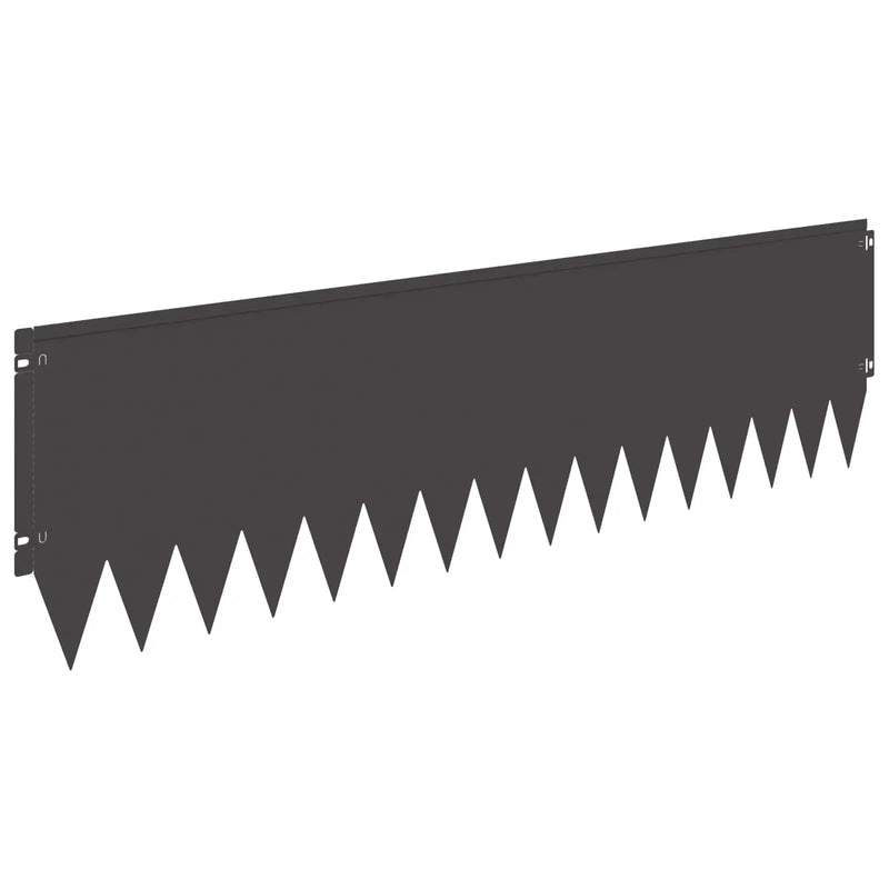 Lawn Edging 10 pcs 103 x 30 cm Steel Black