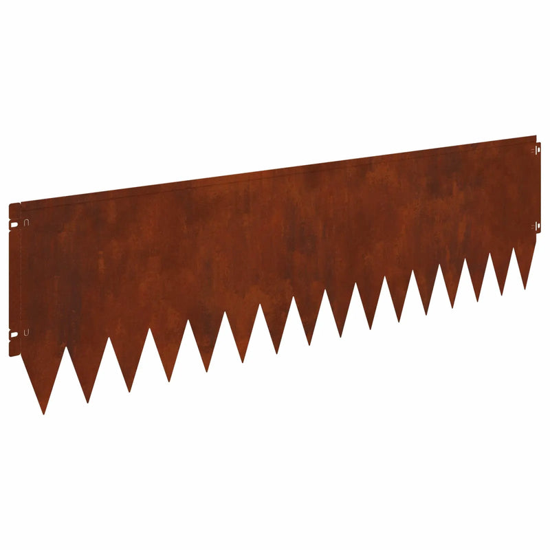 Lawn Edging 20 pcs 103 x 30 cm Steel Rusty