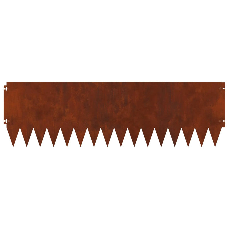 Lawn Edging 20 pcs 103 x 30 cm Steel Rusty