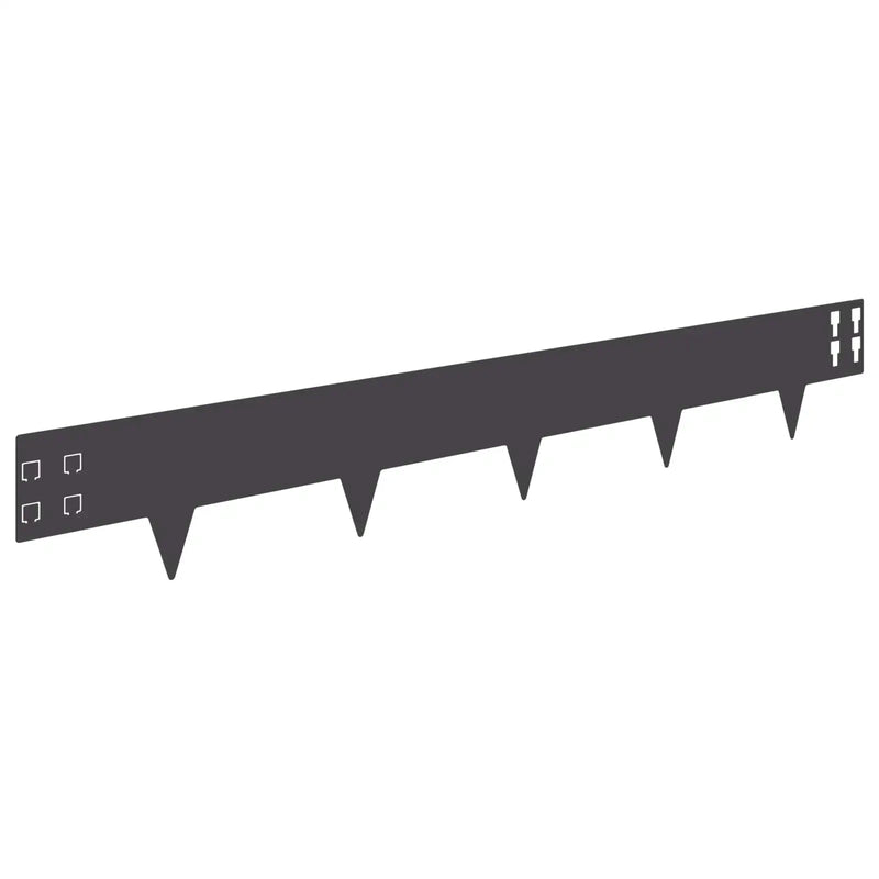 Lawn Edging 10 pcs 100 x 15 cm Steel Black