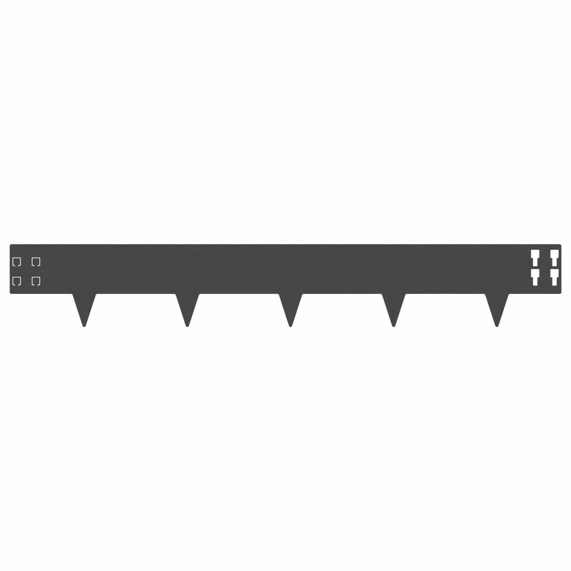 Lawn Edging 10 pcs 100 x 15 cm Steel Black