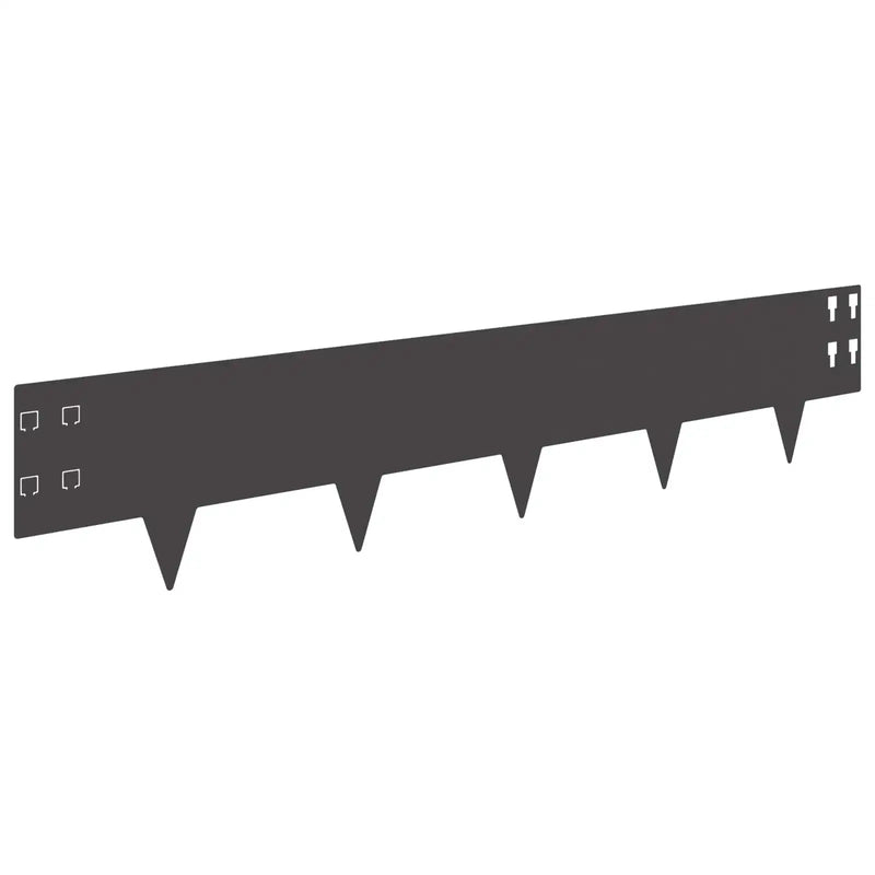 Lawn Edging 10 pcs 100 x 20 cm Steel Black
