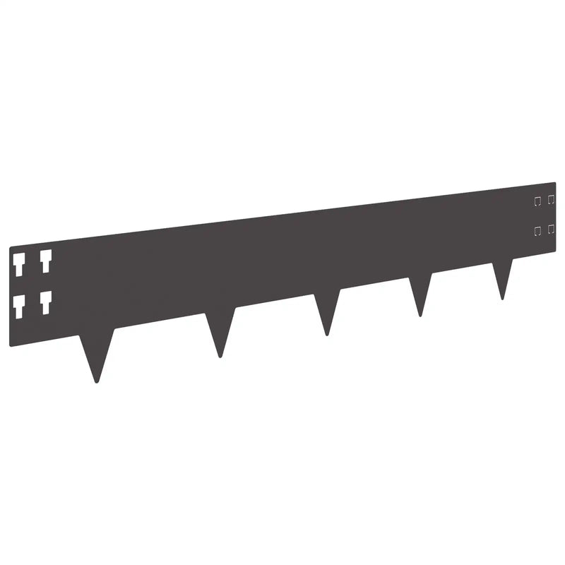 Lawn Edging 20 pcs 100 x 20 cm Steel Black
