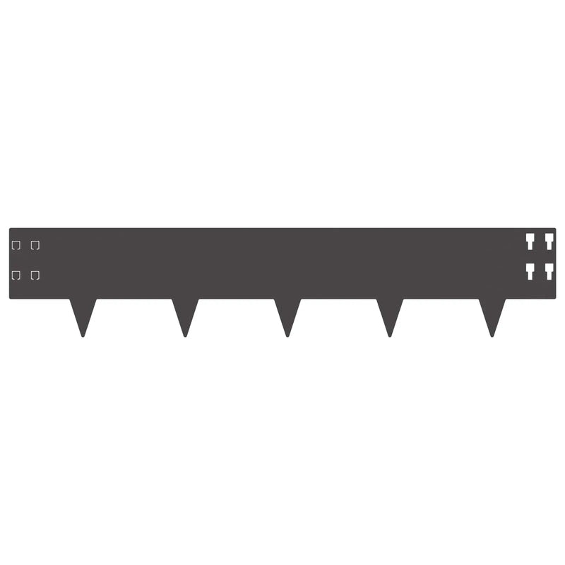 Lawn Edging 20 pcs 100 x 20 cm Steel Black