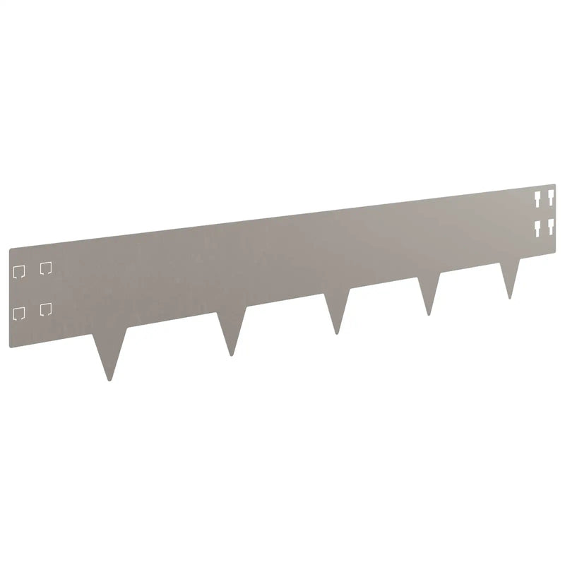 Lawn Edging 20 pcs 100 x 20 cm Steel Rusty