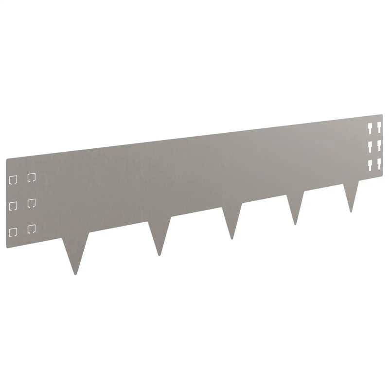 Lawn Edging 20 pcs 100 x 25 cm Steel Rusty