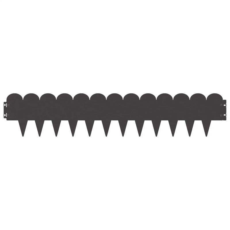 Lawn Edging 10 pcs 103 x 20 cm Steel Black