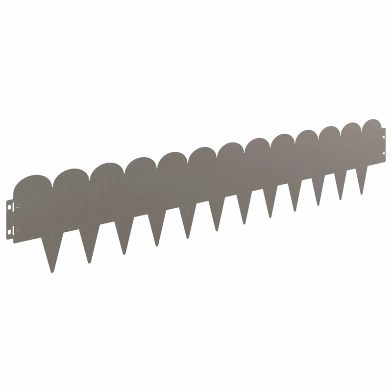 Lawn Edging 10 pcs 103 x 20 cm Steel Rusty