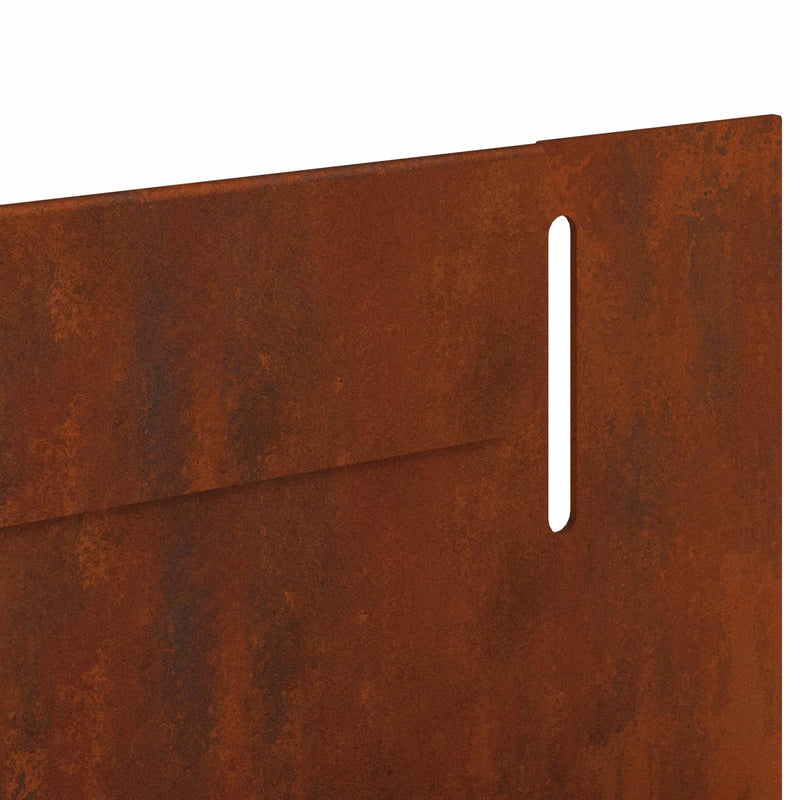 Lawn Edging 20 pcs 102 x 4 x 4 cm Steel Rusty