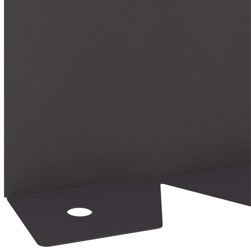 Lawn Edging 10 pcs 102 x 10 x 4 cm Steel Black