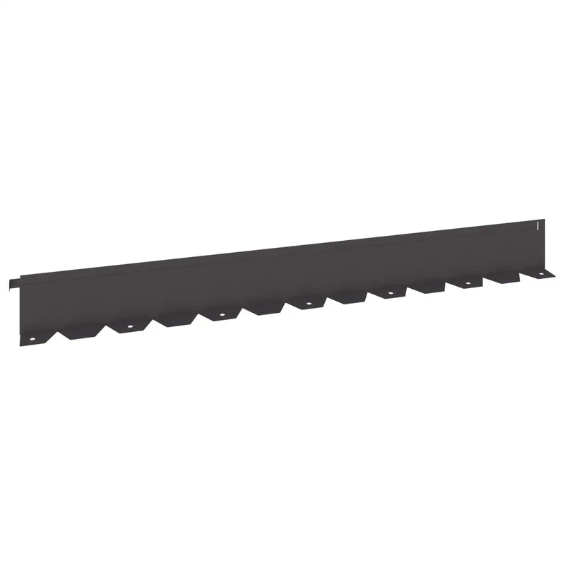 Lawn Edging 10 pcs 102 x 10 x 4 cm Steel Black