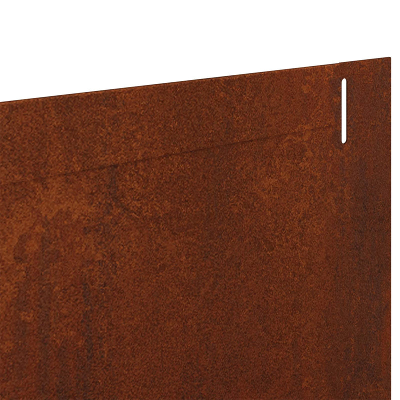 Lawn Edging 10 pcs 102 x 10 x 4 cm Steel Rusty