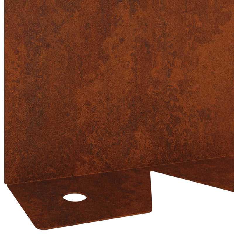 Lawn Edging 10 pcs 102 x 10 x 4 cm Steel Rusty