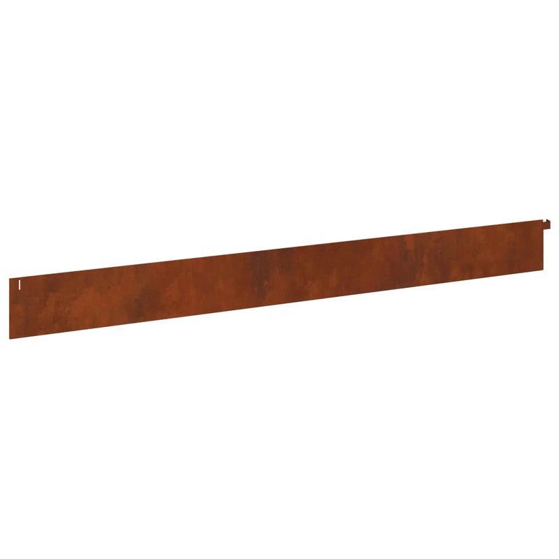 Lawn Edging 10 pcs 102 x 10 x 4 cm Steel Rusty