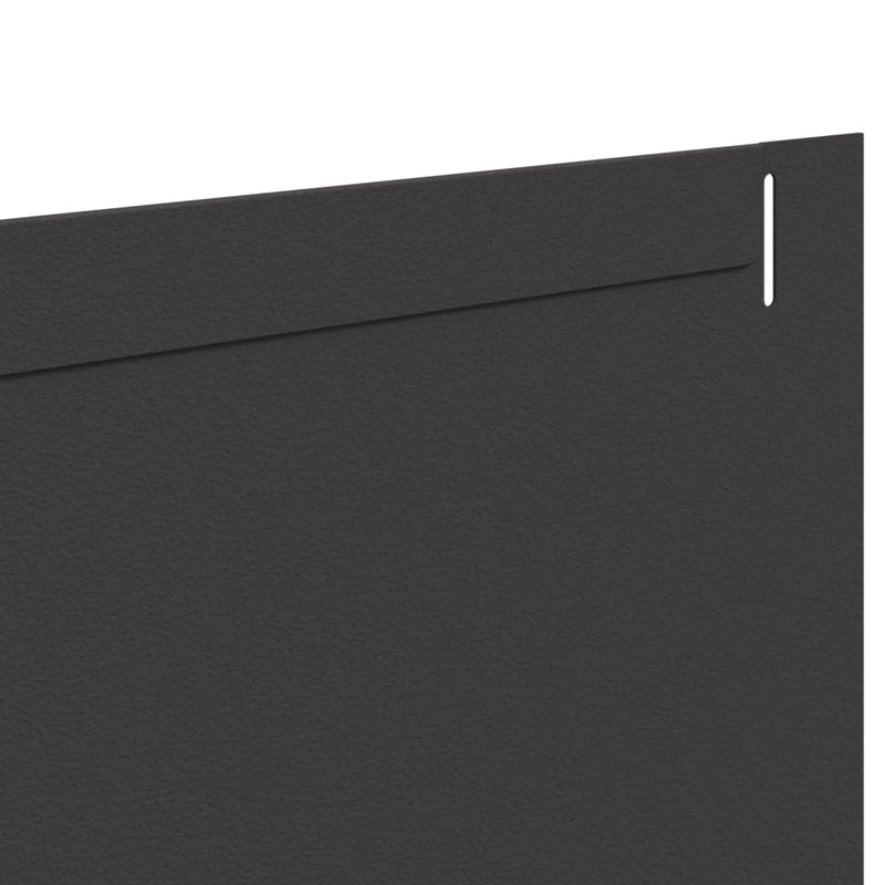 Lawn Edging 10 pcs 102 x 15 x 4 cm Steel Black