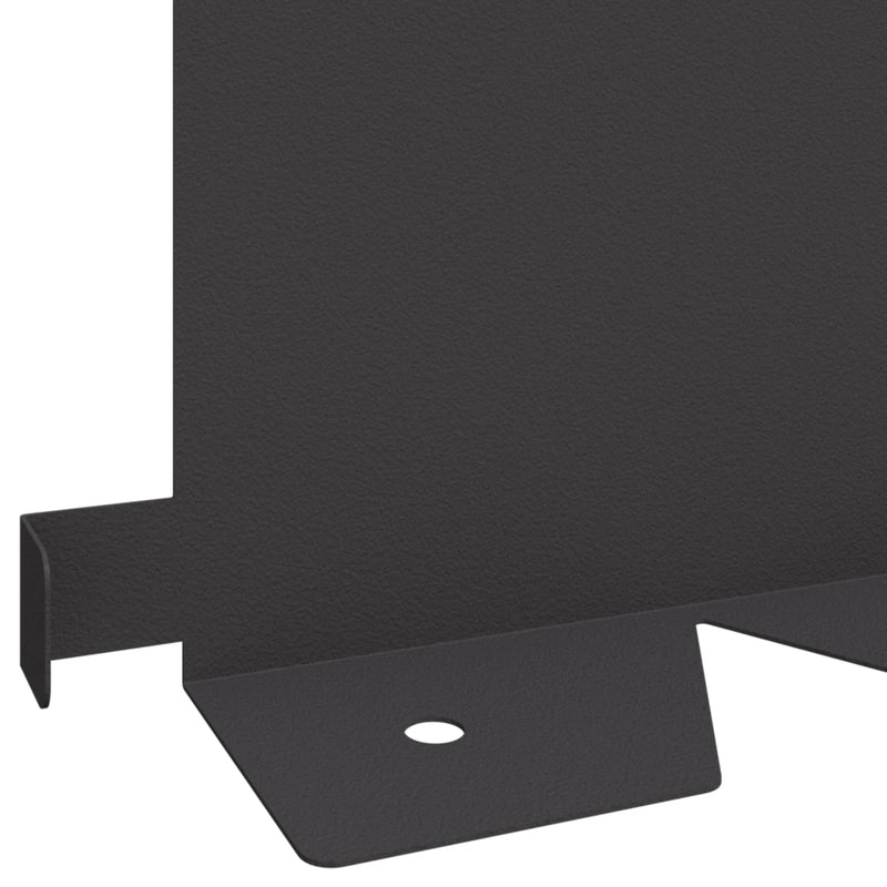 Lawn Edging 10 pcs 102 x 15 x 4 cm Steel Black