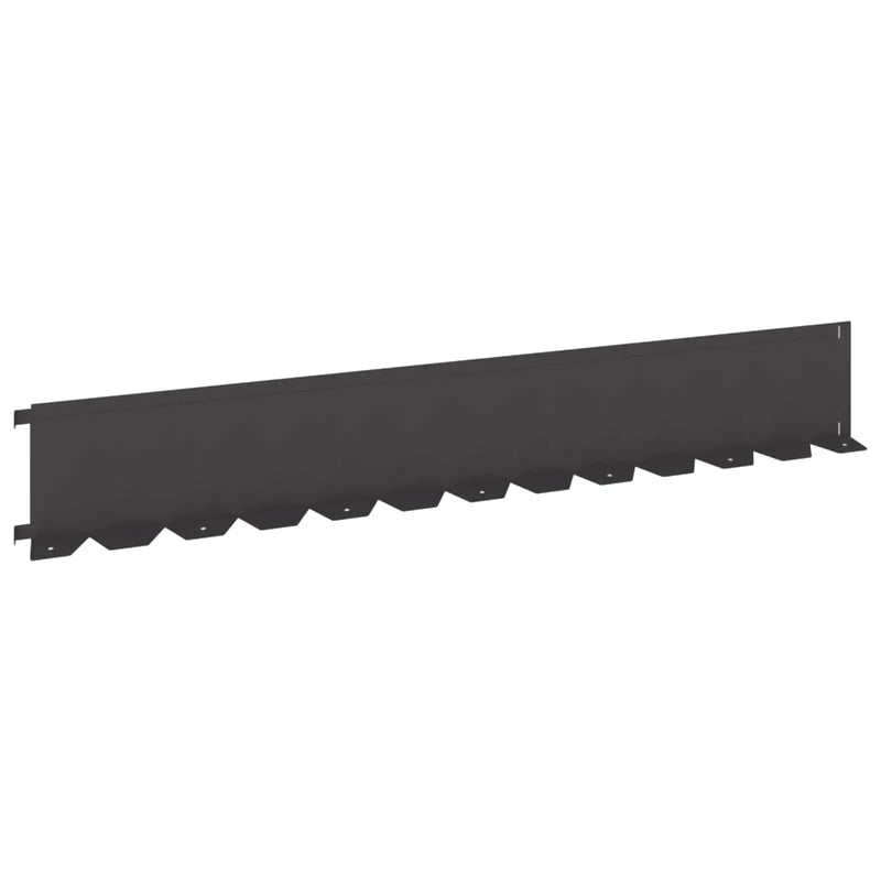 Lawn Edging 20 pcs 102 x 15 x 4 cm Steel Black