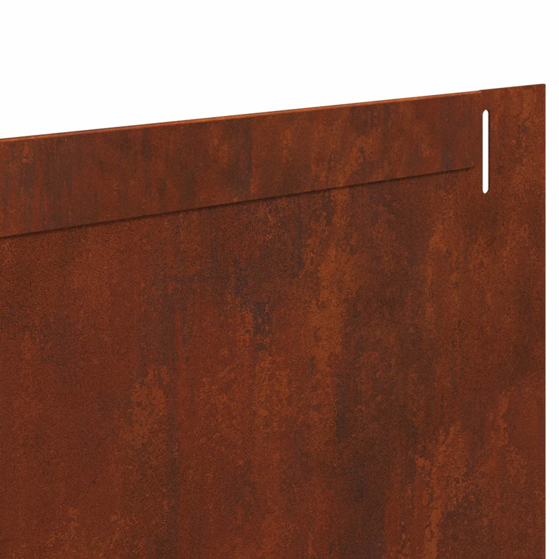 Lawn Edging 10 pcs 102 x 15 x 4 cm Steel Rusty