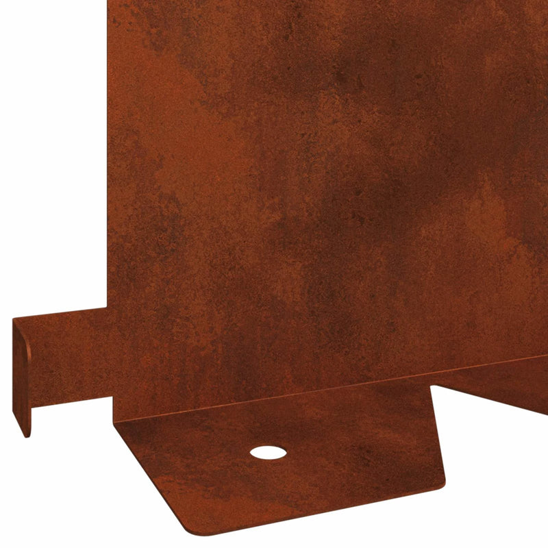 Lawn Edging 10 pcs 102 x 15 x 4 cm Steel Rusty