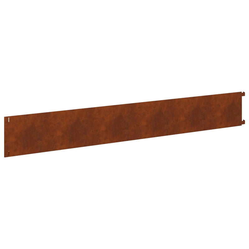 Lawn Edging 20 pcs 102 x 15 x 4 cm Steel Rusty