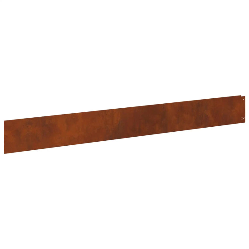 Lawn Edging 10 pcs 100 x 12 cm Steel Rusty