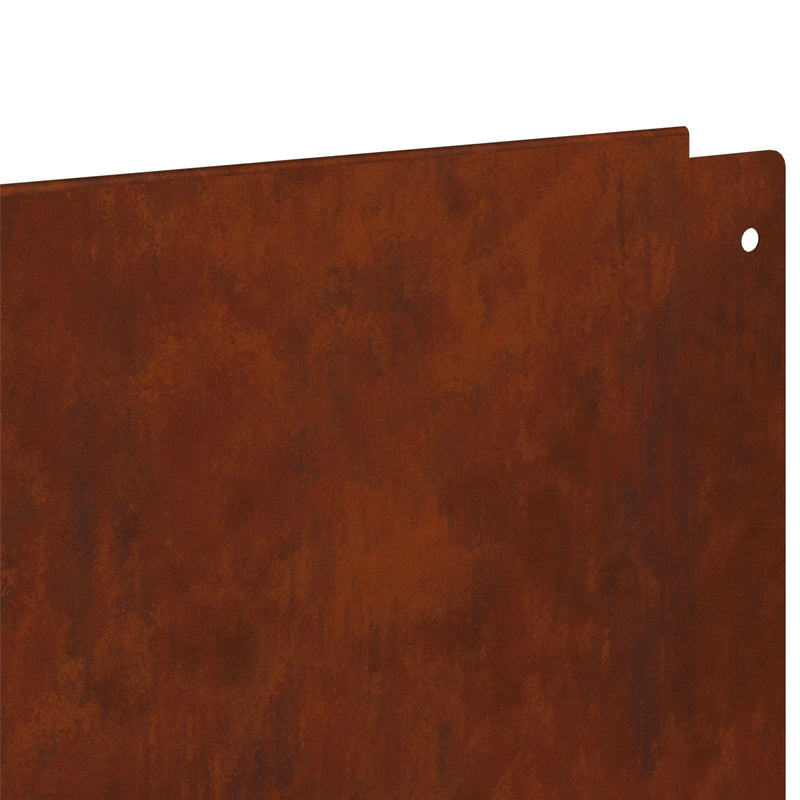 Lawn Edging 20 pcs 100 x 12 cm Steel Rusty