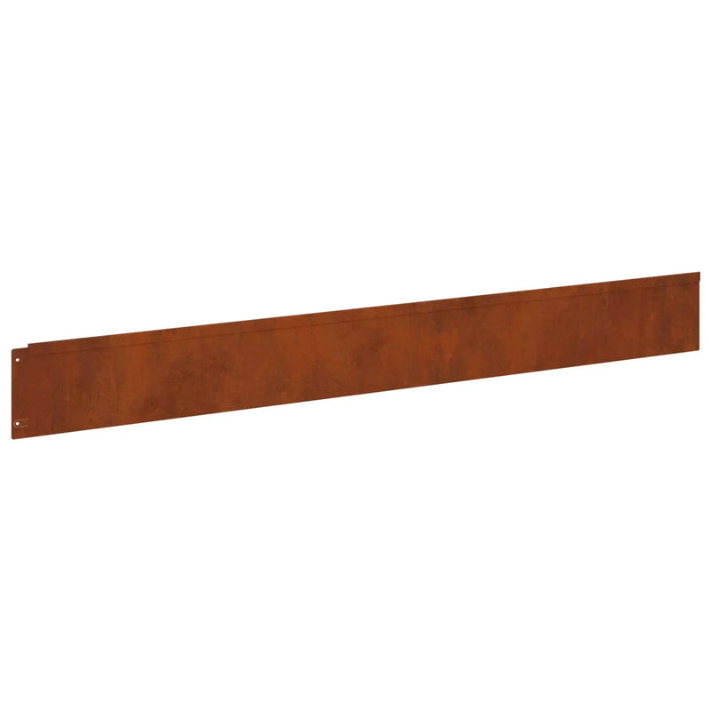 Lawn Edging 20 pcs 100 x 12 cm Steel Rusty