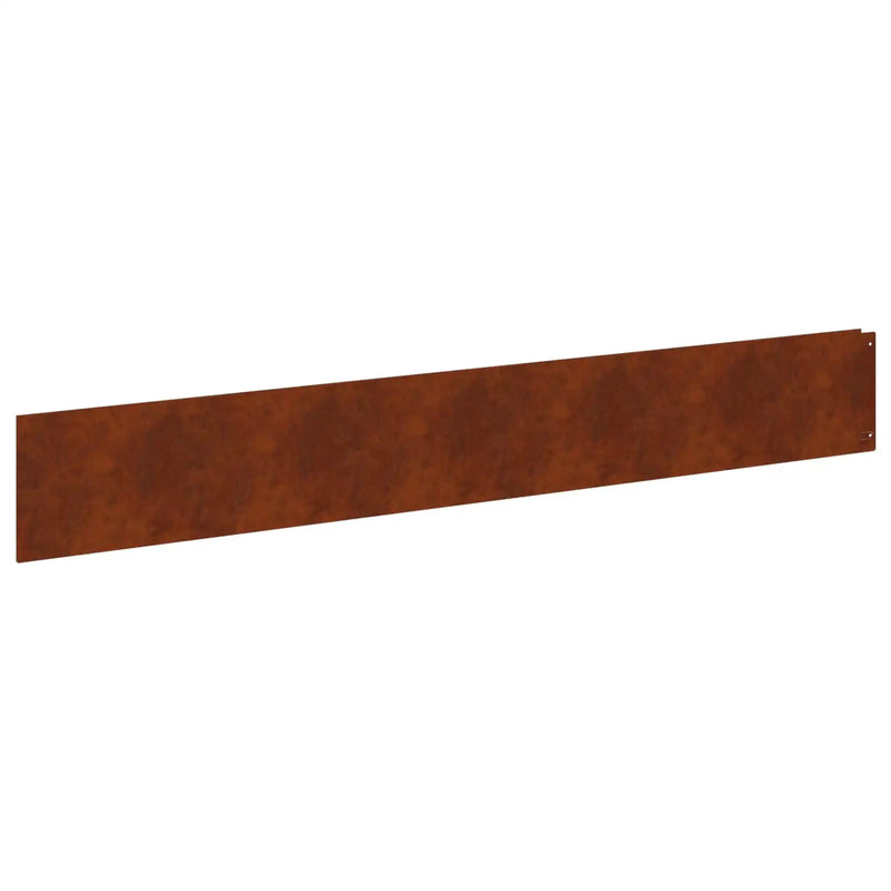 Lawn Edging 20 pcs 100 x 15 cm Steel Rusty