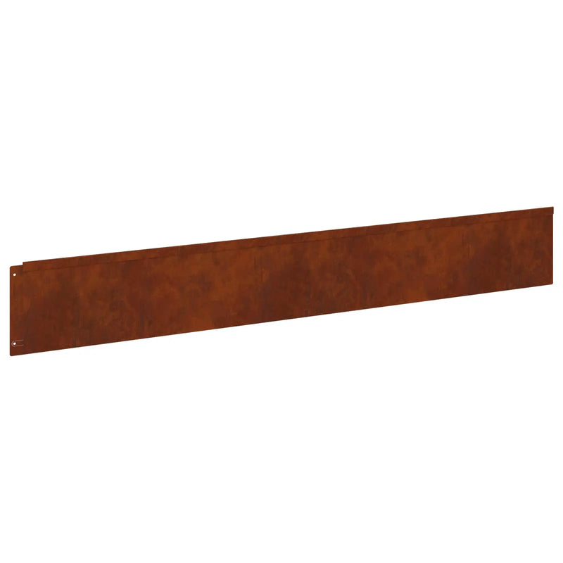 Lawn Edging 20 pcs 100 x 15 cm Steel Rusty