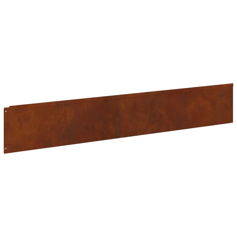 Lawn Edging 20 pcs 100 x 18 cm Steel Rusty