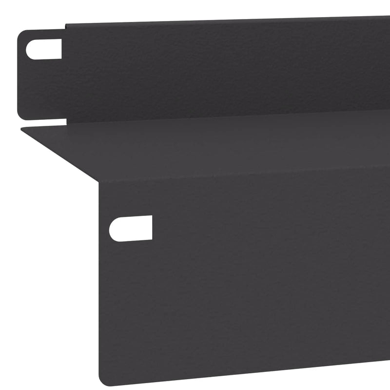 Lawn Edging 10 pcs 100 x 10 x 8 cm Steel Black