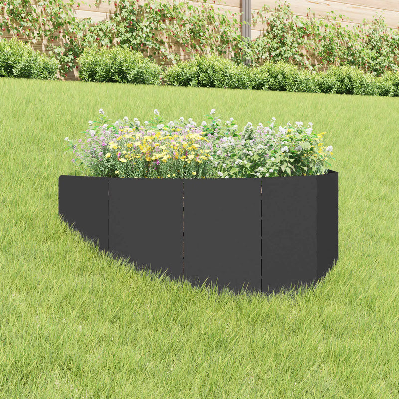 Lawn Edging 100 x 45 cm Steel Black