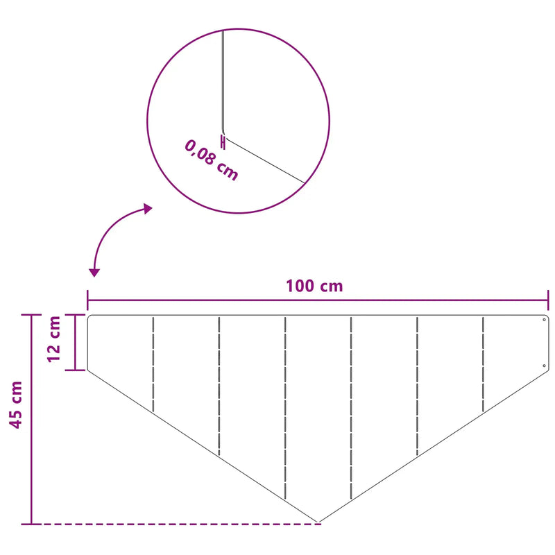 Lawn Edging 100 x 45 cm Steel Black