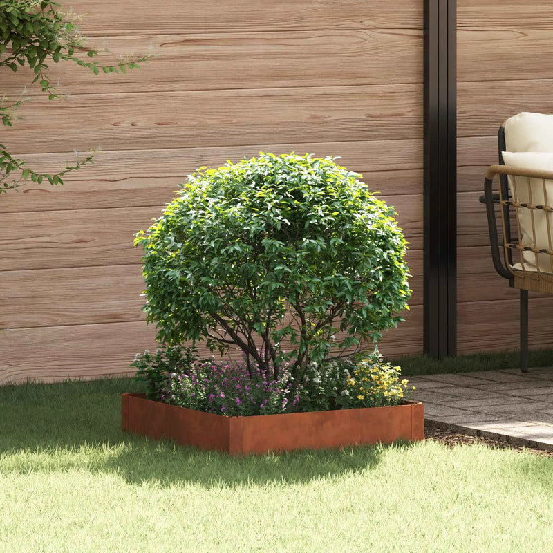 Lawn Edging 60 x 60 x 20 cm Steel Rusty